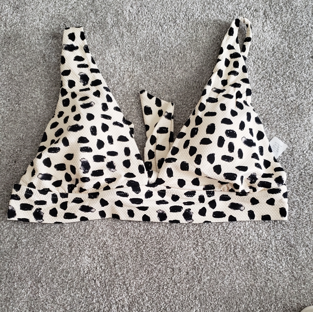 Pique triangle aerie bikini top